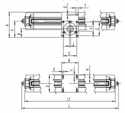 CILINDRO ISO 15552 ROTATIVO HEMBRA CON REGULACION DIAMETRO 40 MM ROTACION 180 GRADOS REF. AIGNEP XRF040180